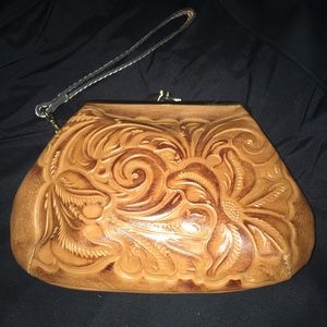 Patricia Nash Clutch tooled leather